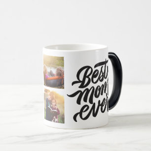 Beste Mama je Personalisiert 6 FotoCollage Verwandlungstasse