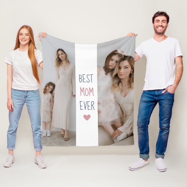 Beste Mama je Personalisiert Fleece Blankon (Beispiel)