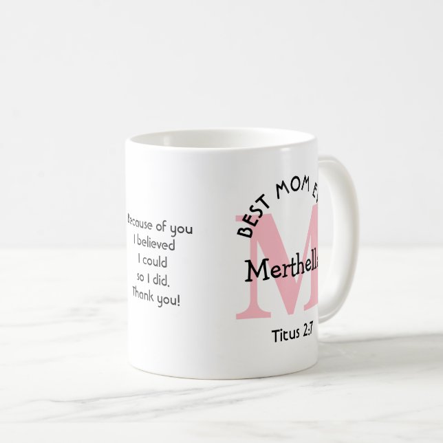 BESTE MAMA JE Personalisiert Kaffeetasse (VorderseiteRechts)