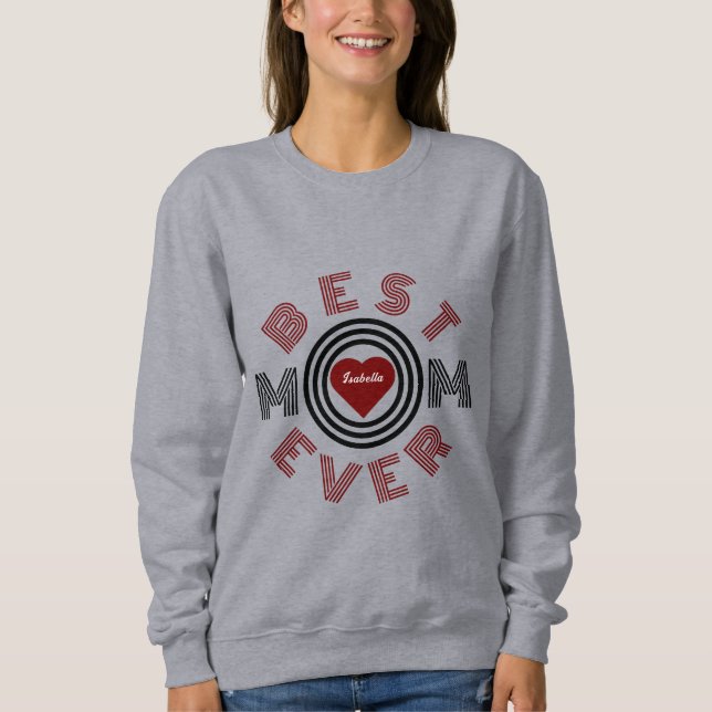 Beste Mama je Personalisiert Sweatshirt (Vorderseite)