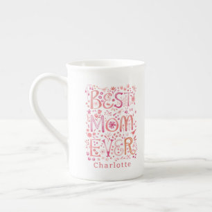 Beste Mama je Personalisiert Wasserfarbe Prozellantasse