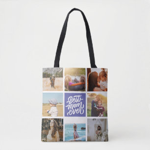 Beste Mama je Personalisierte FotoCollage Tasche