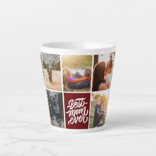 Beste Mama je Personalisierte Fotomaterial Dunkelr Milchtasse