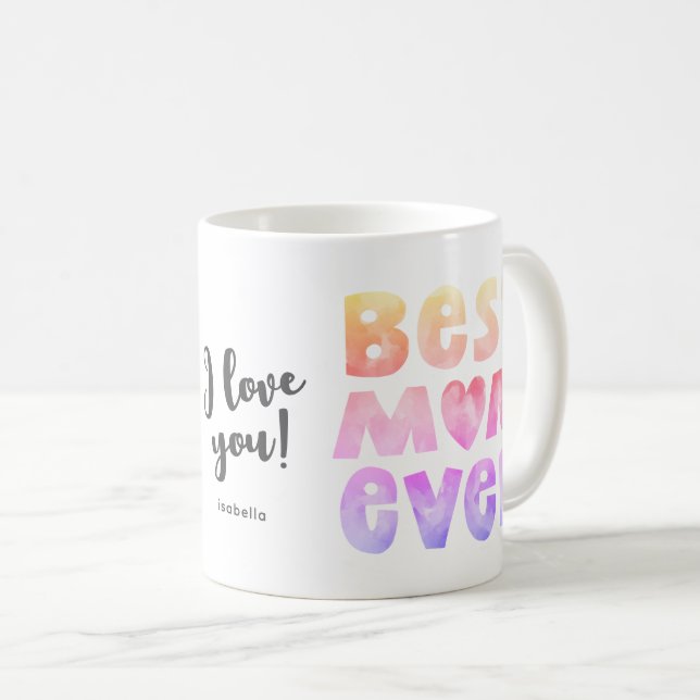 Beste Mama je personalisierter Mug Kaffeetasse (VorderseiteRechts)