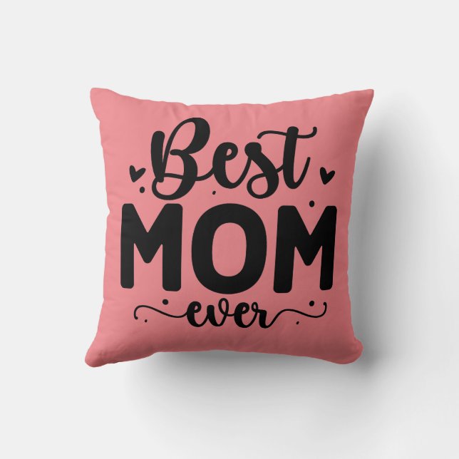Beste Mama je Personalisiertes Foto Kissen (Rückseite)