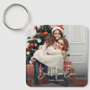 Beste Mama je Personalisiertes Foto Schlüsselanhänger