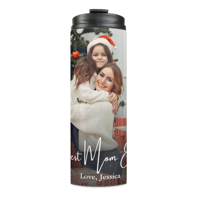 Beste Mama je Personalisiertes Foto Thermosbecher (Vorderseite)