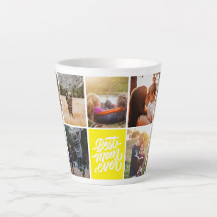 Beste Mama je Personalisiertes Fotomaterial gelb Milchtasse