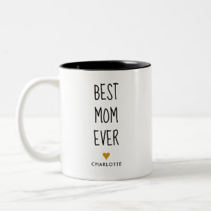 Beste Mama je Personalisiertes Zwei-Tone-C geschri Zweifarbige Tasse