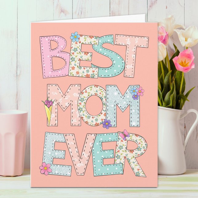 Beste Mama je Pfirsichmüttertag Karte (Von Creator hochgeladen)