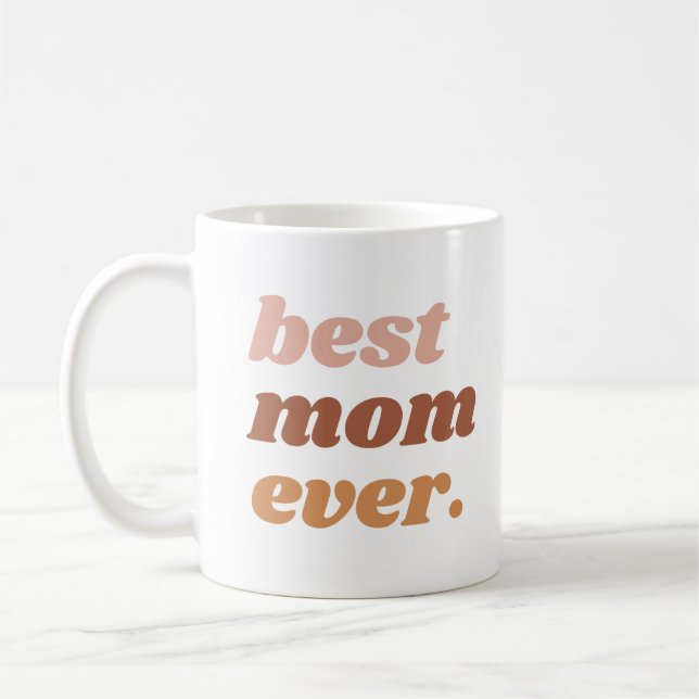 Beste Mama je Pink Boho Kaffeemaschine Tasse (Links)