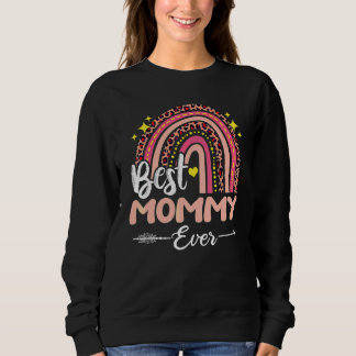 Beste Mama je Regenbogen Leopard Karierter Muttert Sweatshirt