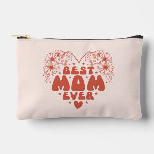 Beste Mama je Retro Blumenmüttertag Zubehörtasche