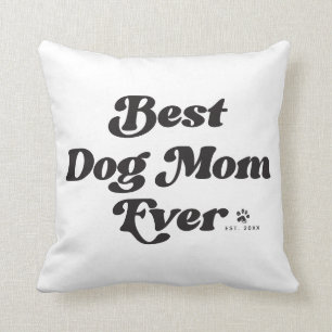 Beste Mama je Retro Typografie Weiß Kissen