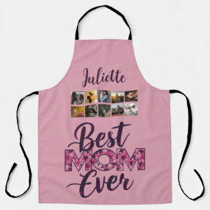 Beste Mama je rosa Blumentypografie Schürze