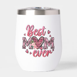 Beste Mama je rosa Blüten- und Leopardendrucke