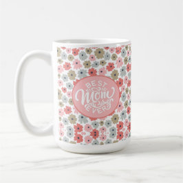 Beste Mama je rosa Floral Kaffeetasse