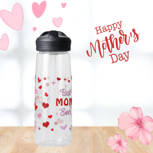 Beste MAMA je - Rosa Rote Herzen und Sterne Wasser Trinkflasche