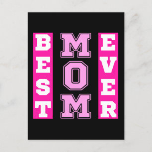 Beste Mama je Rosa Typografie Mütter Tagesgeschenk Postkarte