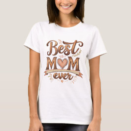 Beste Mama je rustikale Typografie mit Herz T-Shirt