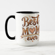 Beste Mama je rustikale Typografie mit Herz