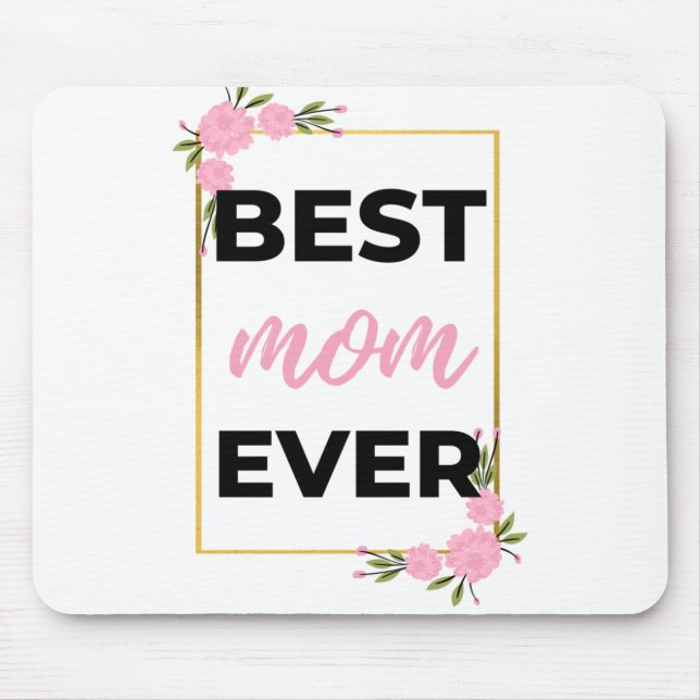 Beste Mama je schwarz Mousepad (Vorne)