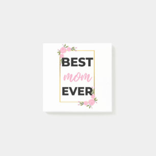 Beste Mama je schwarz Post-it Klebezettel