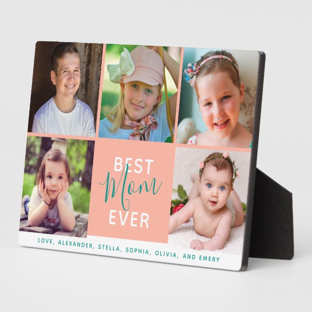 Beste Mama je Script 5 Fotos Fotoplatte (Seite)