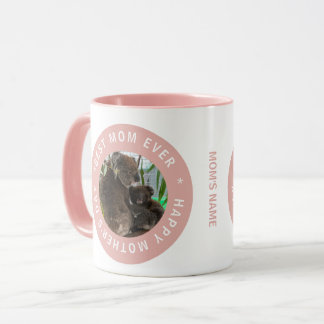 Beste Mama je Siegel Genehmigung Rosa Foto Tasse