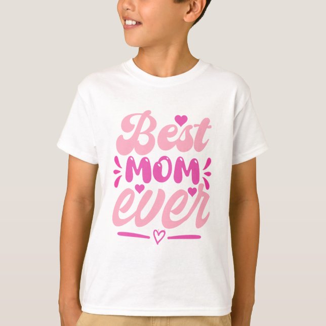 Beste Mama je T - Shirt - Geschenk für Mutter (Vorderseite)