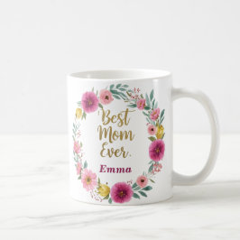 Beste Mama je Tasse der Blume - Individuelle Name