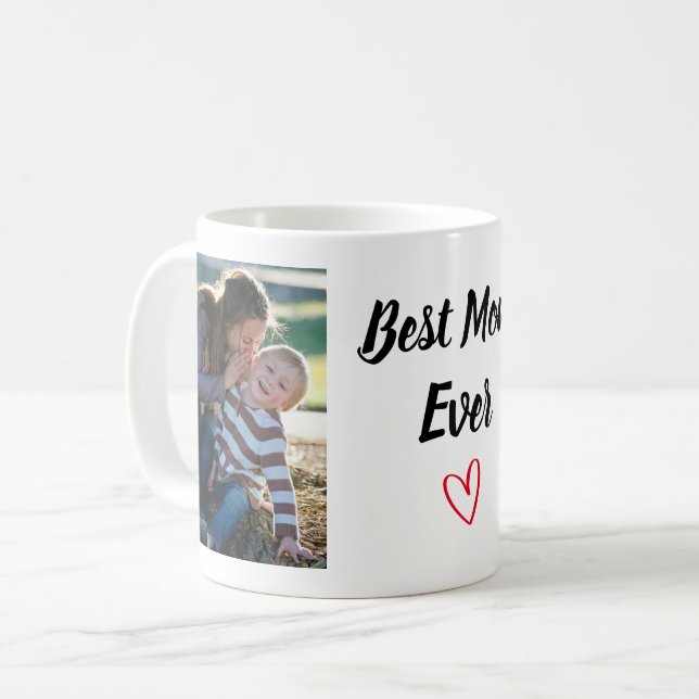 Beste Mama je, Tasse für kundenspezifisches Foto,  (Vorderseite Links)