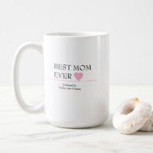Beste Mama je Tasse mit rosa Herz - bestätigt durc