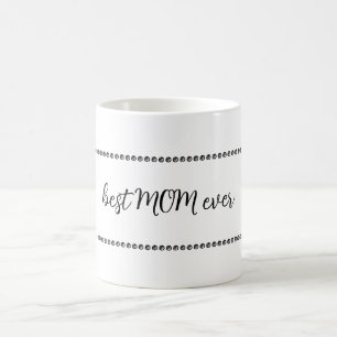 Beste Mama je Text und Punkte Kaffeetasse