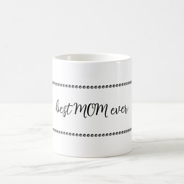 Beste Mama je Text und Punkte Kaffeetasse (Mittel)
