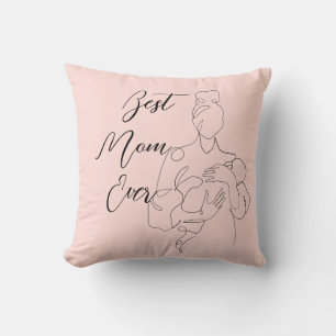 Beste Mama je trendy 1 Line Mutterschafts-Baby Kissen