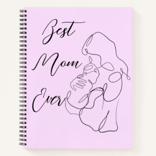 Beste Mama je trendy 1 Line Mutterschafts-Baby Notizbuch
