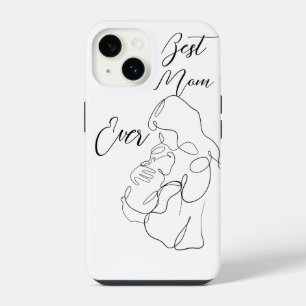 Beste Mama je trendy One Line Motherhood Classic iPhone 14 Hülle