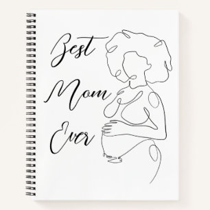 Beste Mama je trendy One Line Pregnancy Classic Notizbuch