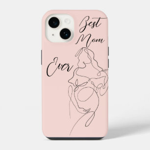 Beste Mama je Trendy One Line Schwangerschaft iPhone 14 Hülle