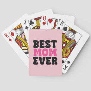 Beste Mama je Typhografie Spielkarten