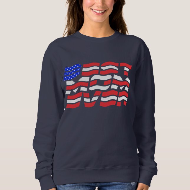 Beste Mama je US-Flagge Sweatshirt (Vorderseite)
