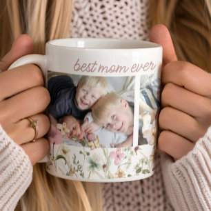 Beste Mama je Wildblume Foto Kaffeetasse