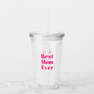Beste Mama Jeden heißen rosa, moderne Typografie Acryltrinkbecher