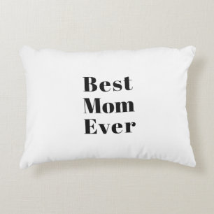 Beste Mama Jeden Schwarz-weißen modernen Typografi Dekokissen