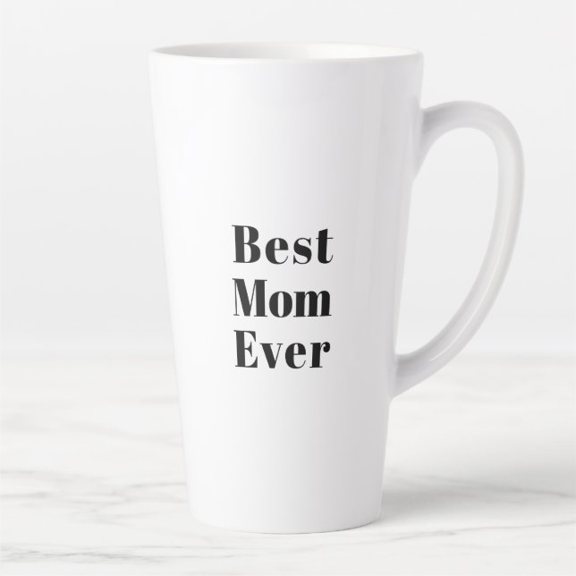 Beste Mama Jeden Schwarz-weißen modernen Typografi Milchtasse (Rechts)