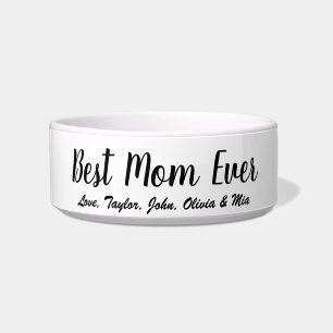 Beste Mama Jedes Schwarz-weiße benutzerdefinierte Napf