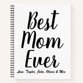 Beste Mama Jedes Schwarz-weiße Skriptrezept Notizbuch