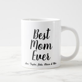 Beste Mama Jedes schwarze benutzerdefinierte Skrip Jumbo-Tasse