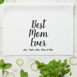Beste Mama Jeglicher Schwarz-weißer, benutzerdefin Geschirrtuch